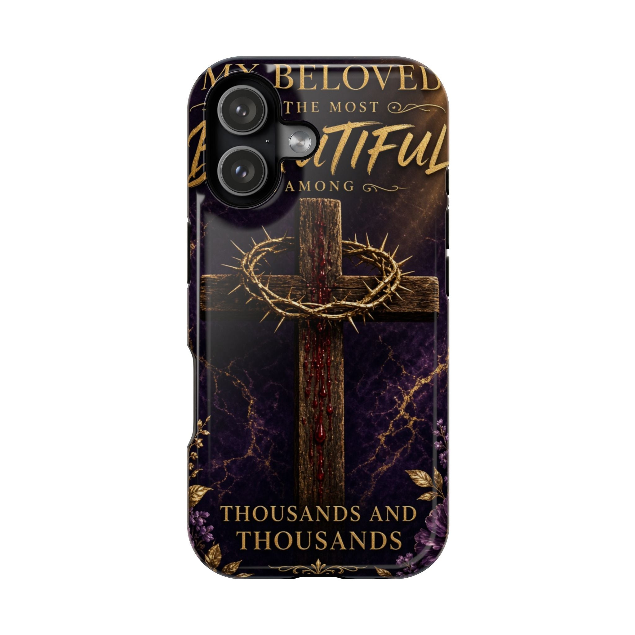 Christian Cross Magnetic Impact-Resistant Phone Case — "Beloved Most Beautiful" Scripture Design
