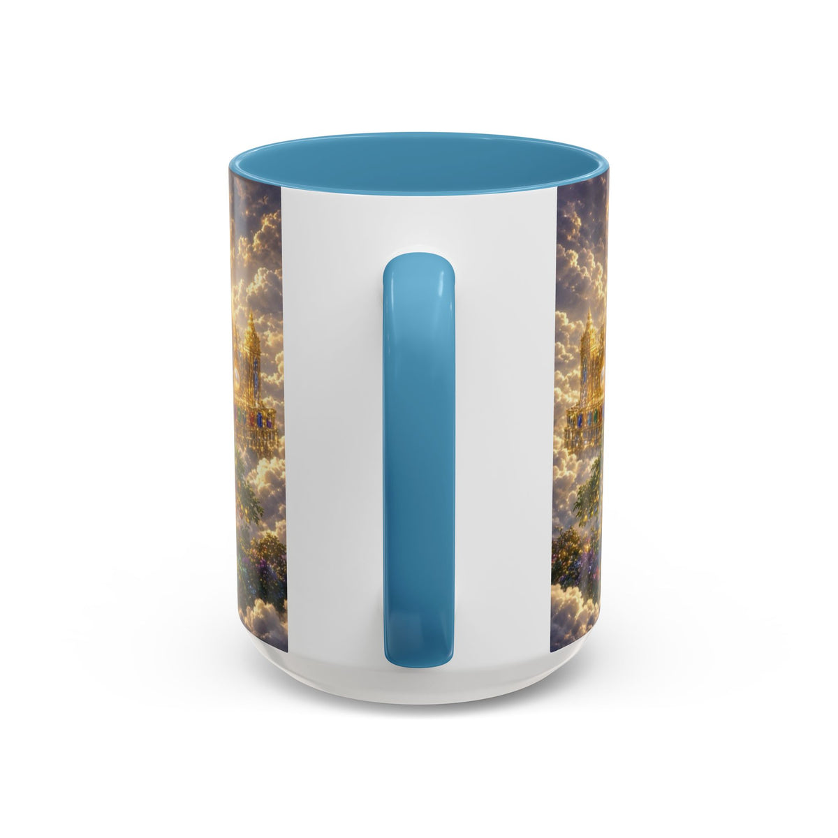 Heavenly City Christian Coffee Mug — Golden Celestial Paradise Design (11/15oz)