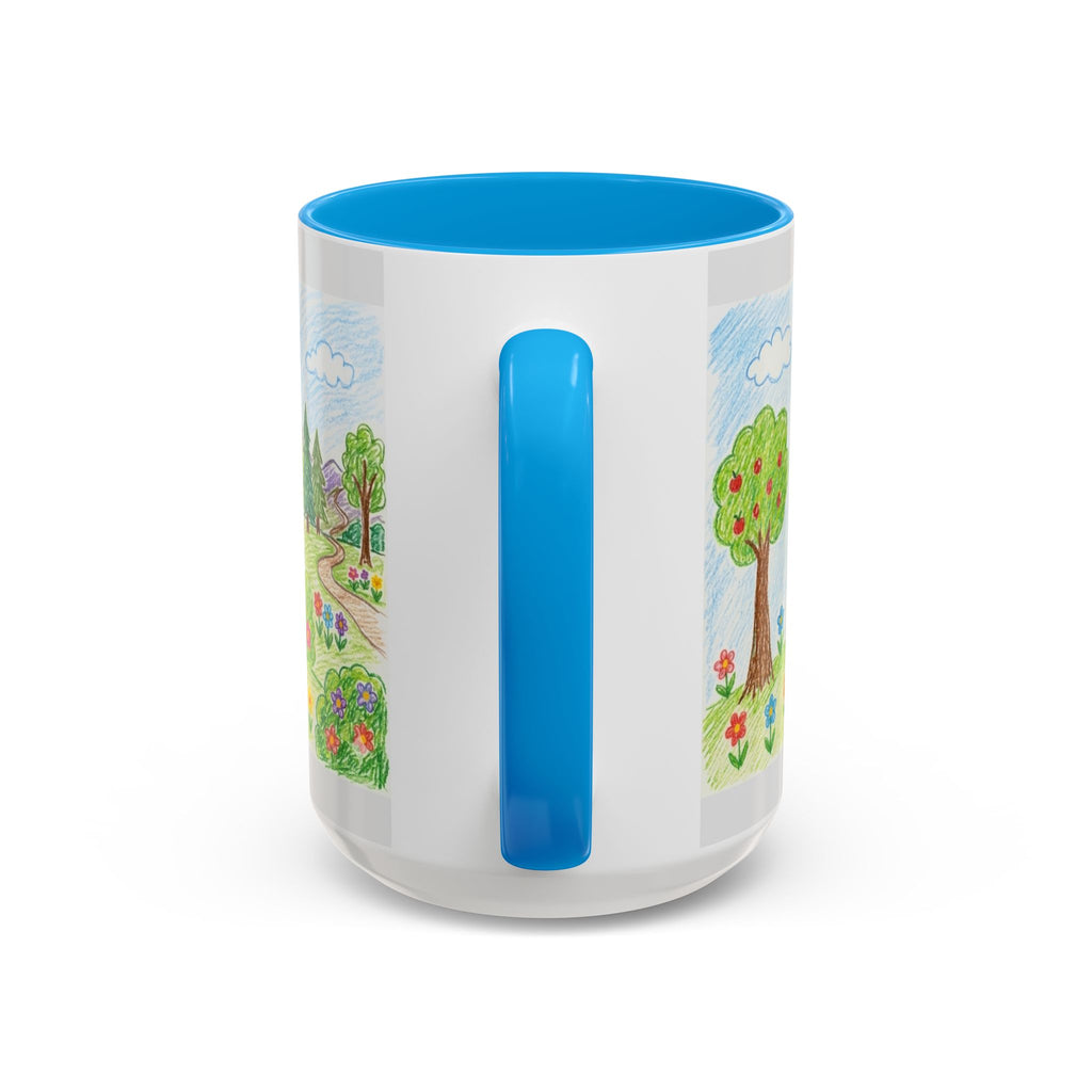 Crayon Family Home Drawing Mug | Colorful Ceramic Coffee Cup