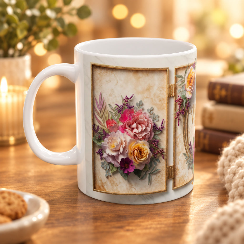 Happy Mother's Day Floral Wreath Mug | Ceramic 11oz & 15oz