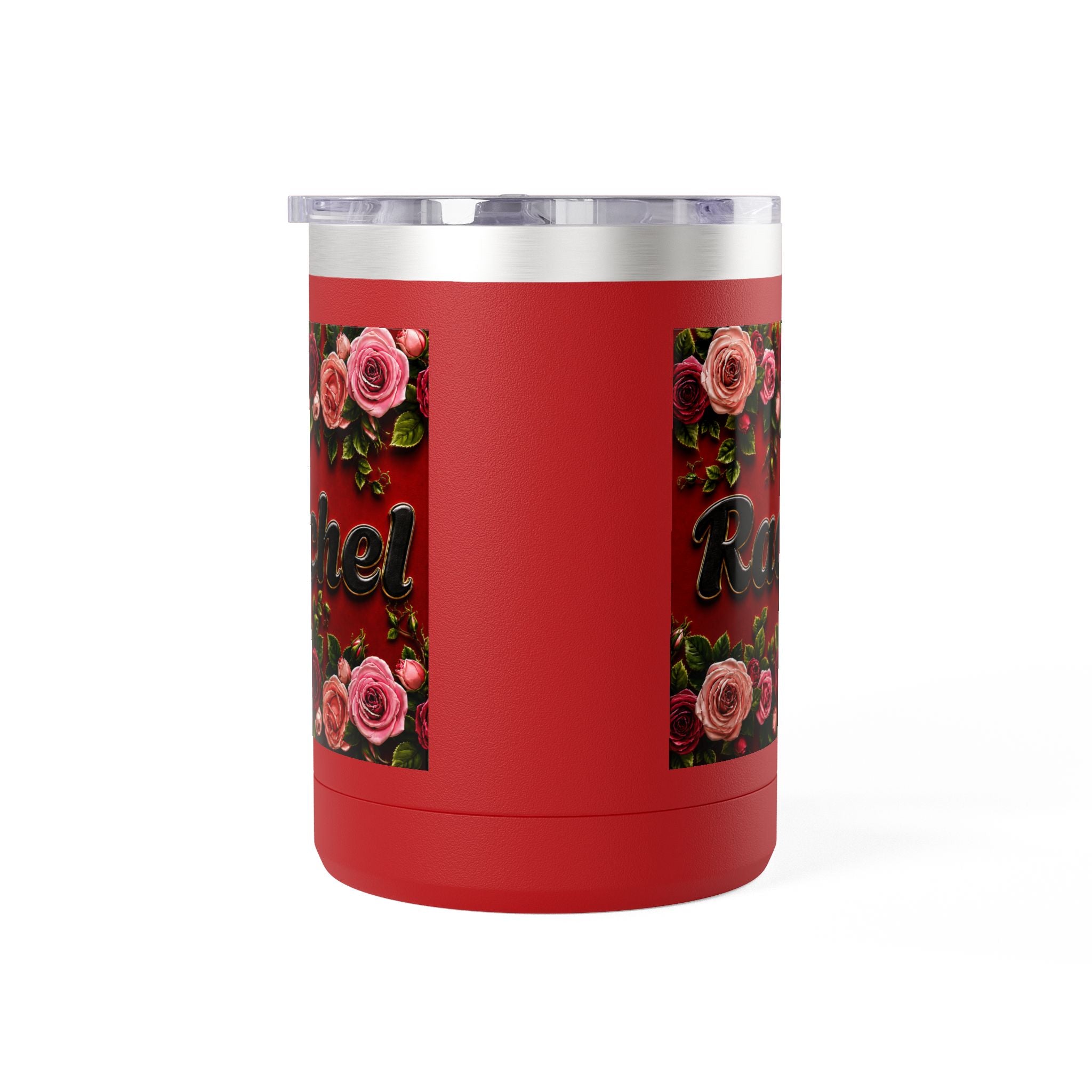 Personalized Rachel Floral 15oz Travel Mug — Insulated Coffee Tumbler