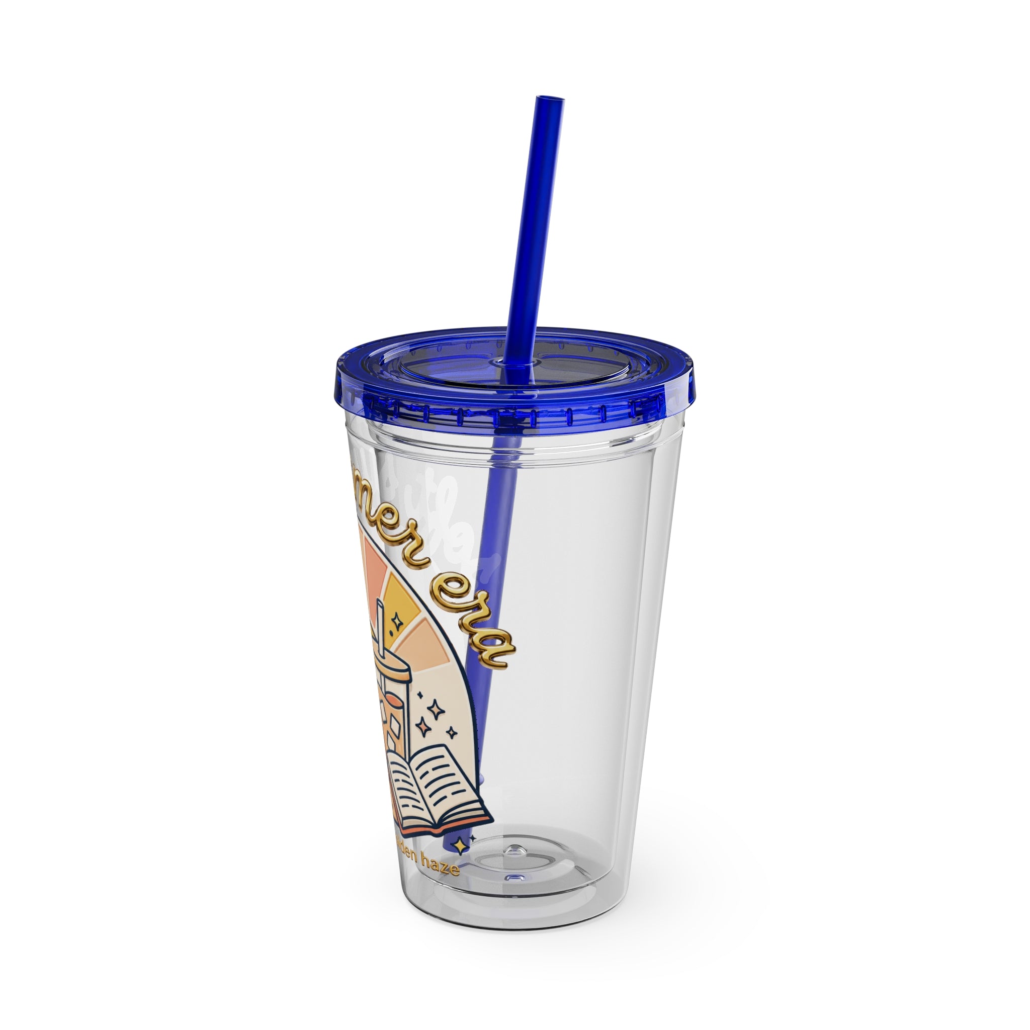 Soft Summer sunset beach drink illustration Tumbler