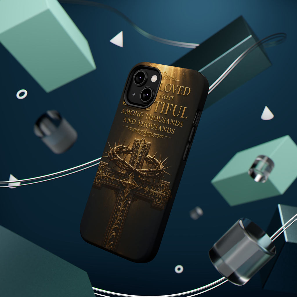 Magnetic Impact-Resistant Phone Case — "Most Beautiful" Cross with Crown of Thorns