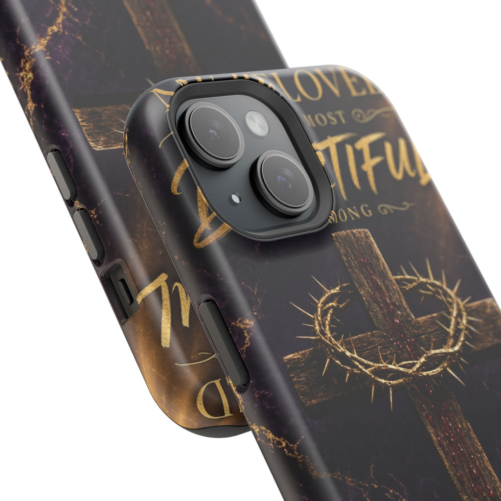 Christian Cross Magnetic Impact-Resistant Phone Case — "Beloved Most Beautiful" Scripture Design