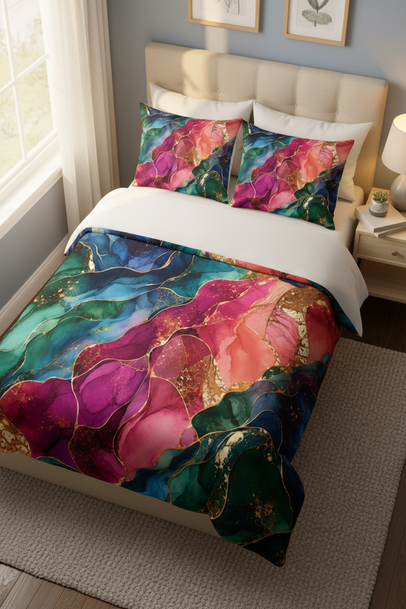 Daisy Field Cotton Bed Set – Floral Duvet Cover & Pillowcases