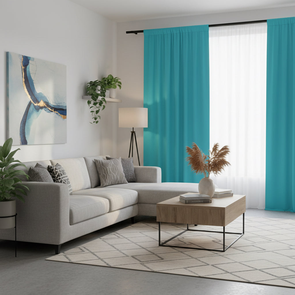 Coral Sheer Curtain Panel — Lightweight Semi-Transparent Window Drape