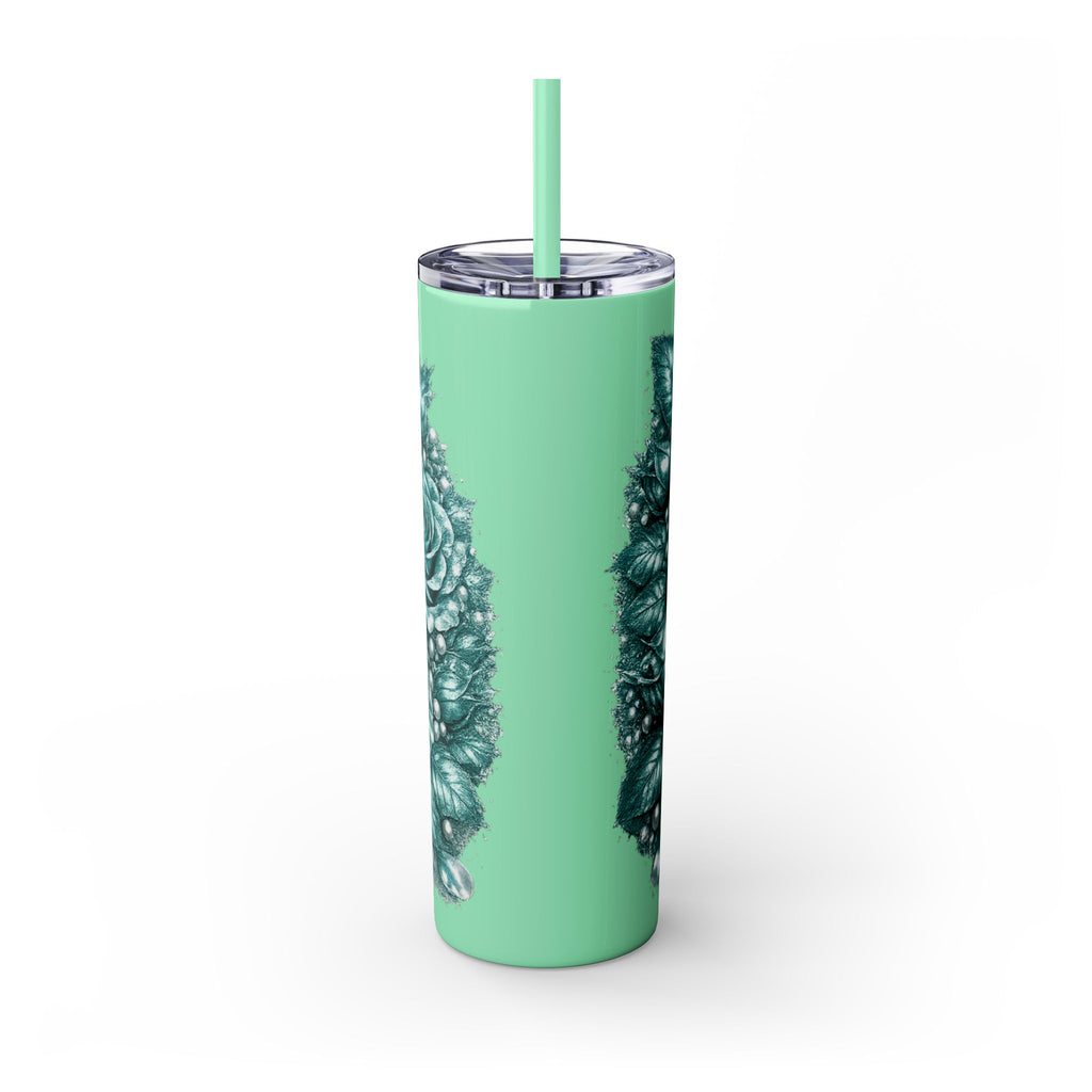 Skinny Tumbler — Monochrome Rose Garden 20oz Straw Tumbler