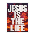 Jesus Is the Life Vinyl Decal — Sunset Color Christian Sticker (Kiss-Cut)