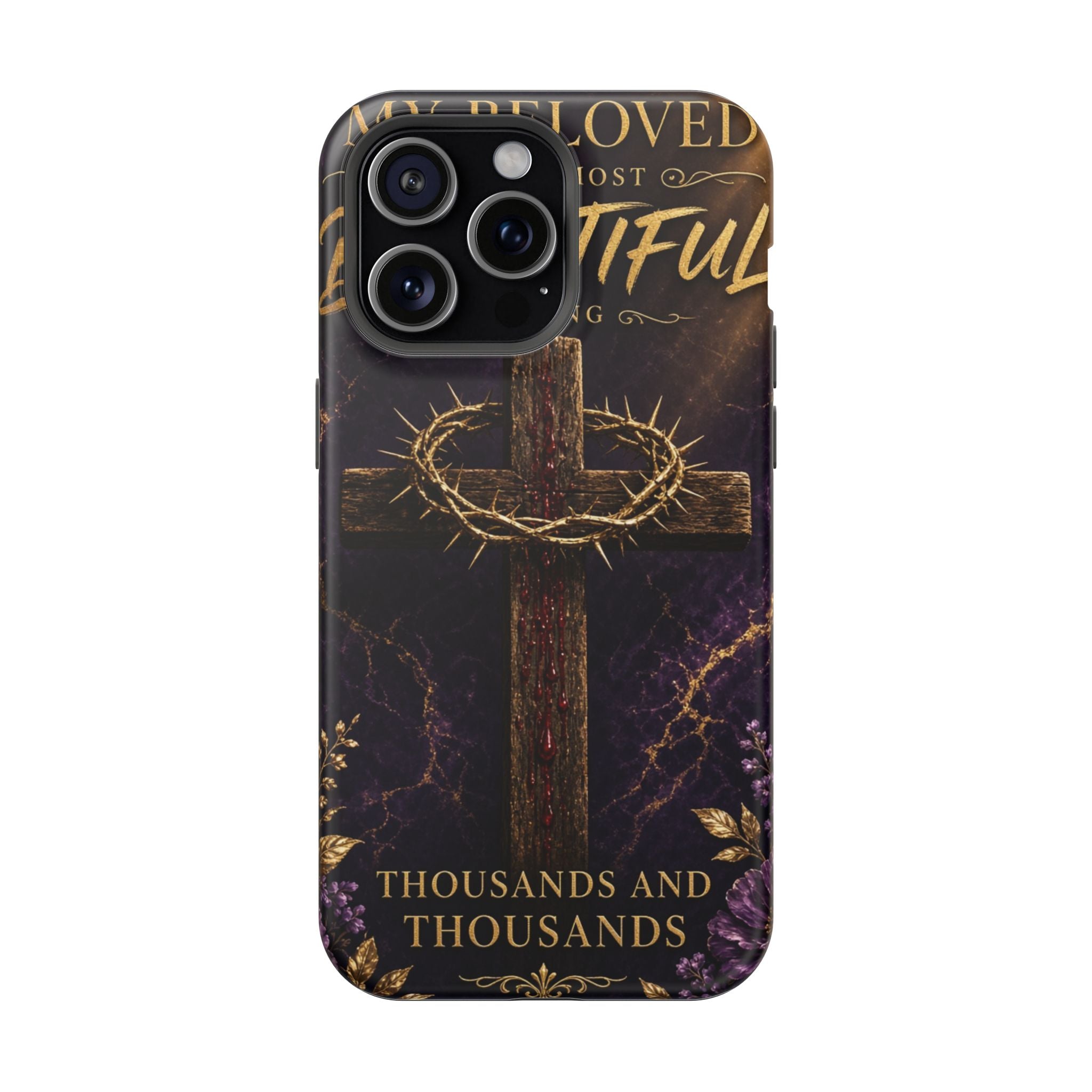 Christian Cross Magnetic Impact-Resistant Phone Case — "Beloved Most Beautiful" Scripture Design