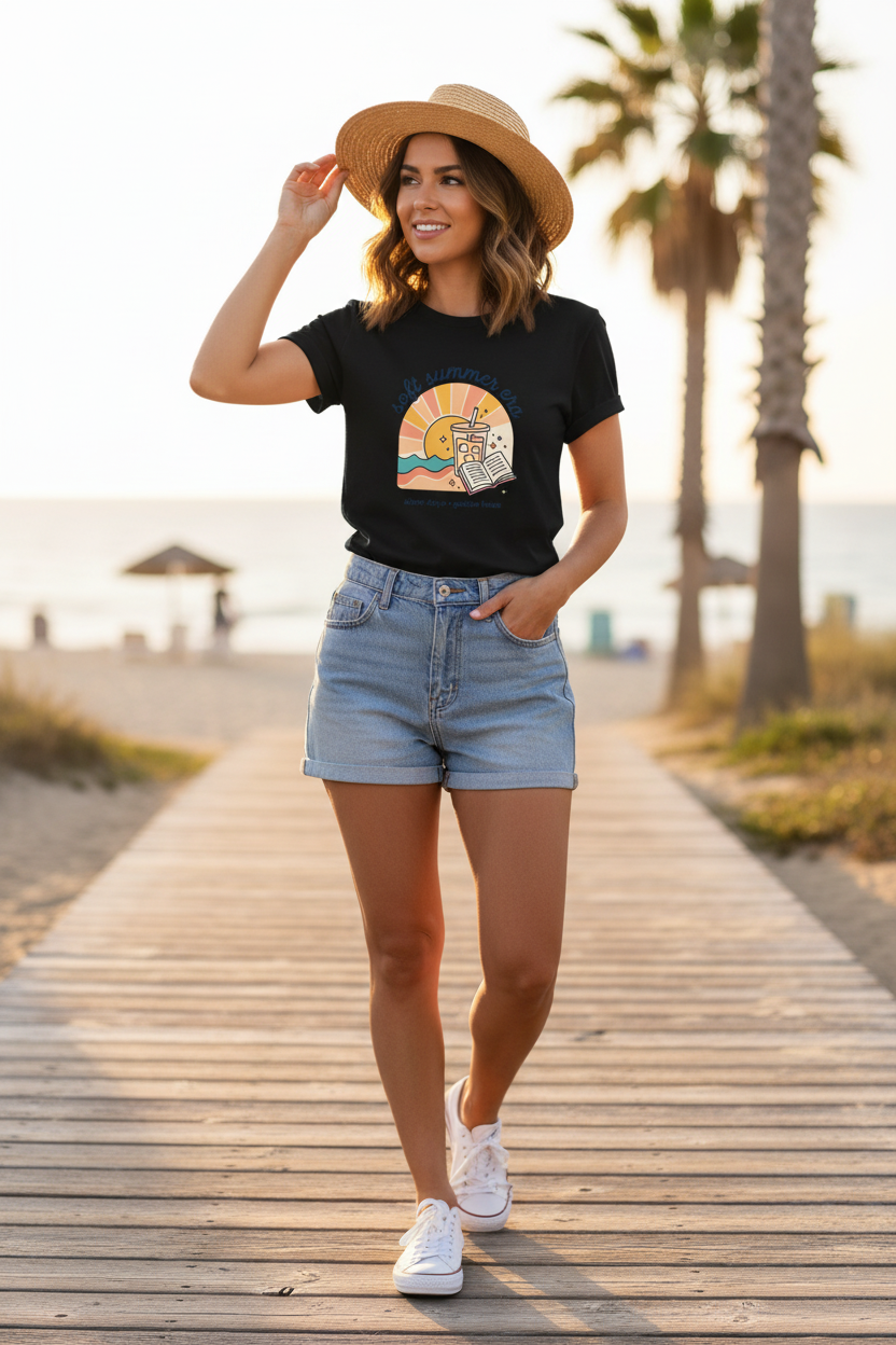 Soft Summer Era Tee | summer aesthetic, coastal vibes, pastel hand-drawn design
