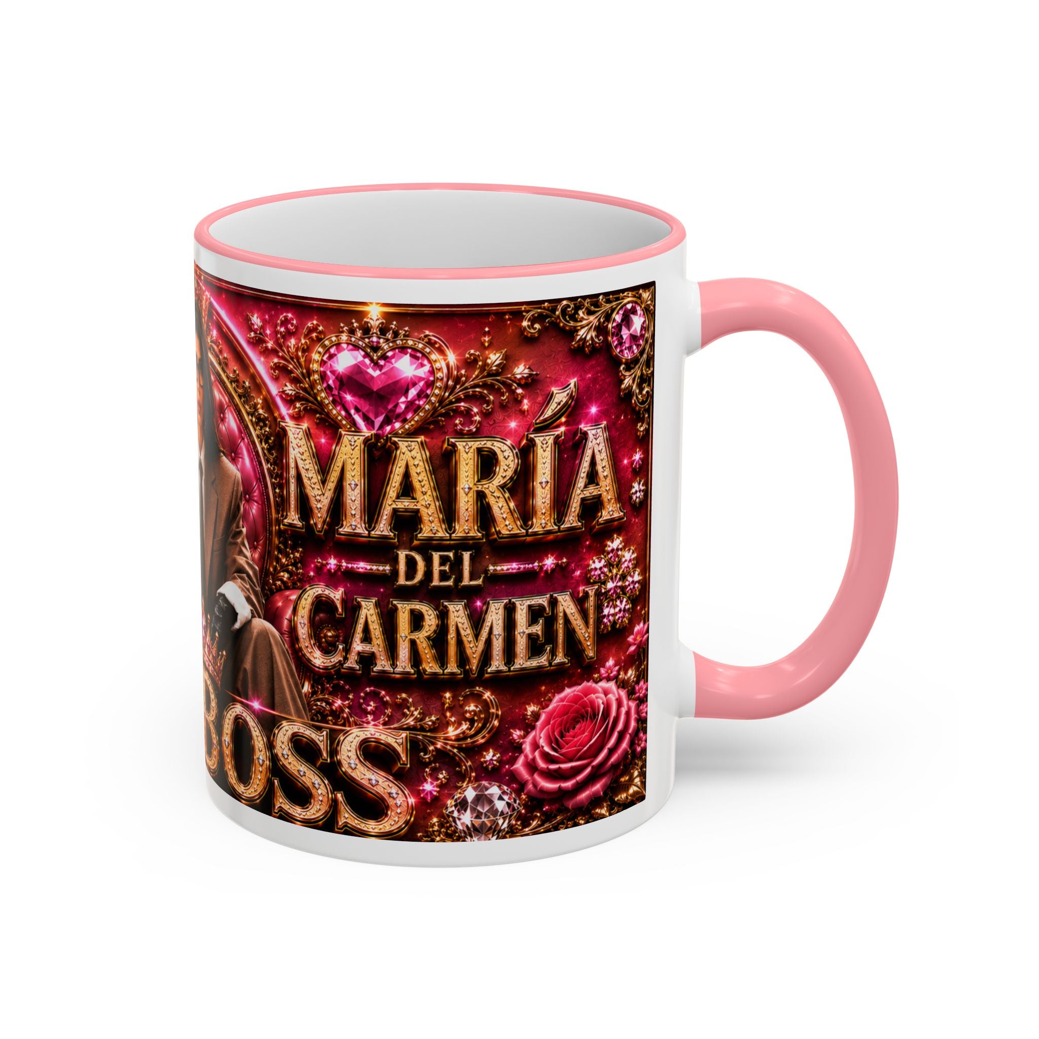 The Boss portrait mug | Accent rim & handle mug