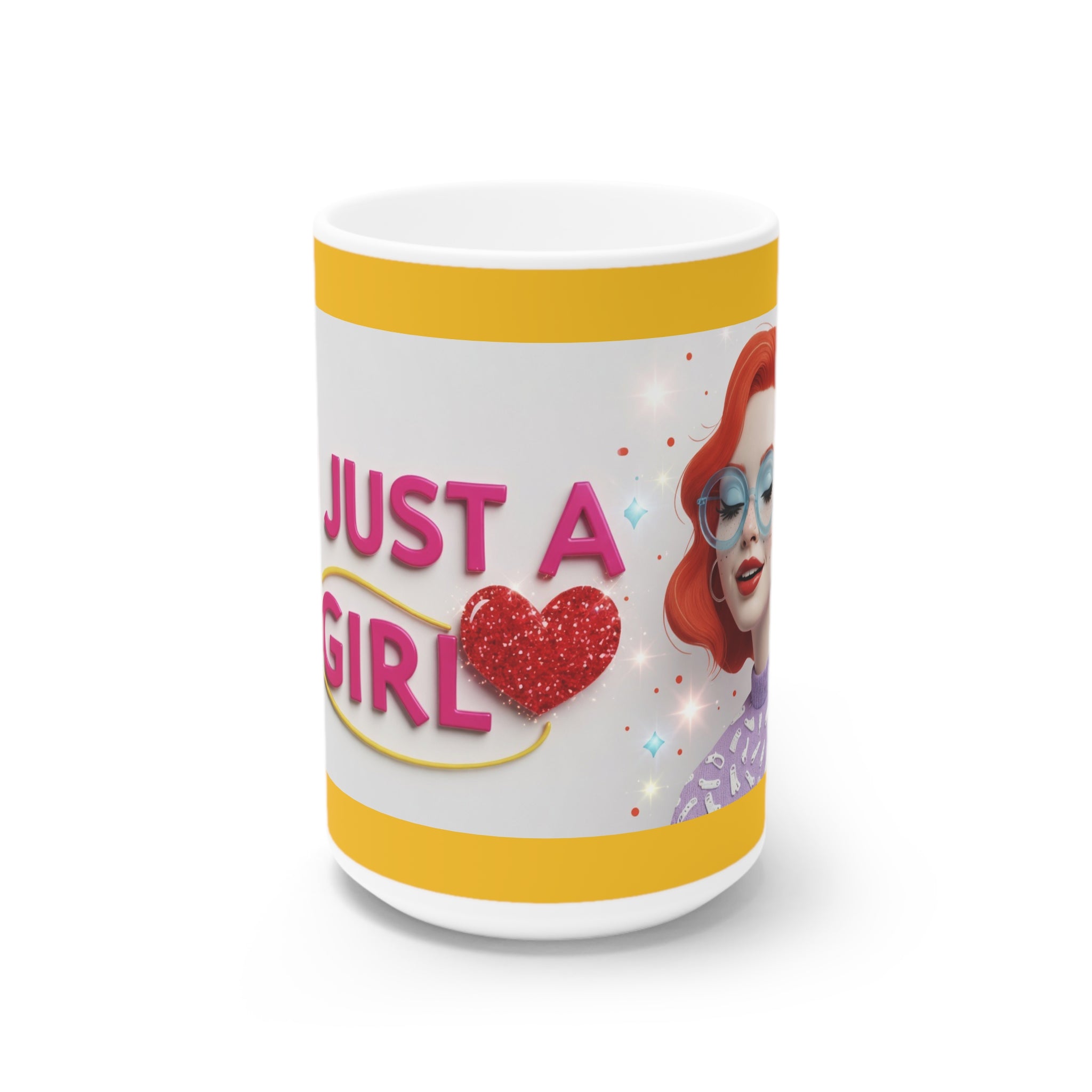 I'm Just a Girl Mug | Retro Glam Woman Illustration