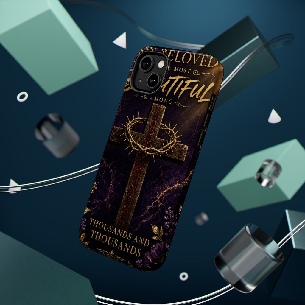 Christian Cross Magnetic Impact-Resistant Phone Case — "Beloved Most Beautiful" Scripture Design