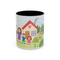 Crayon Family Home Drawing Mug | Colorful Ceramic Coffee Cup