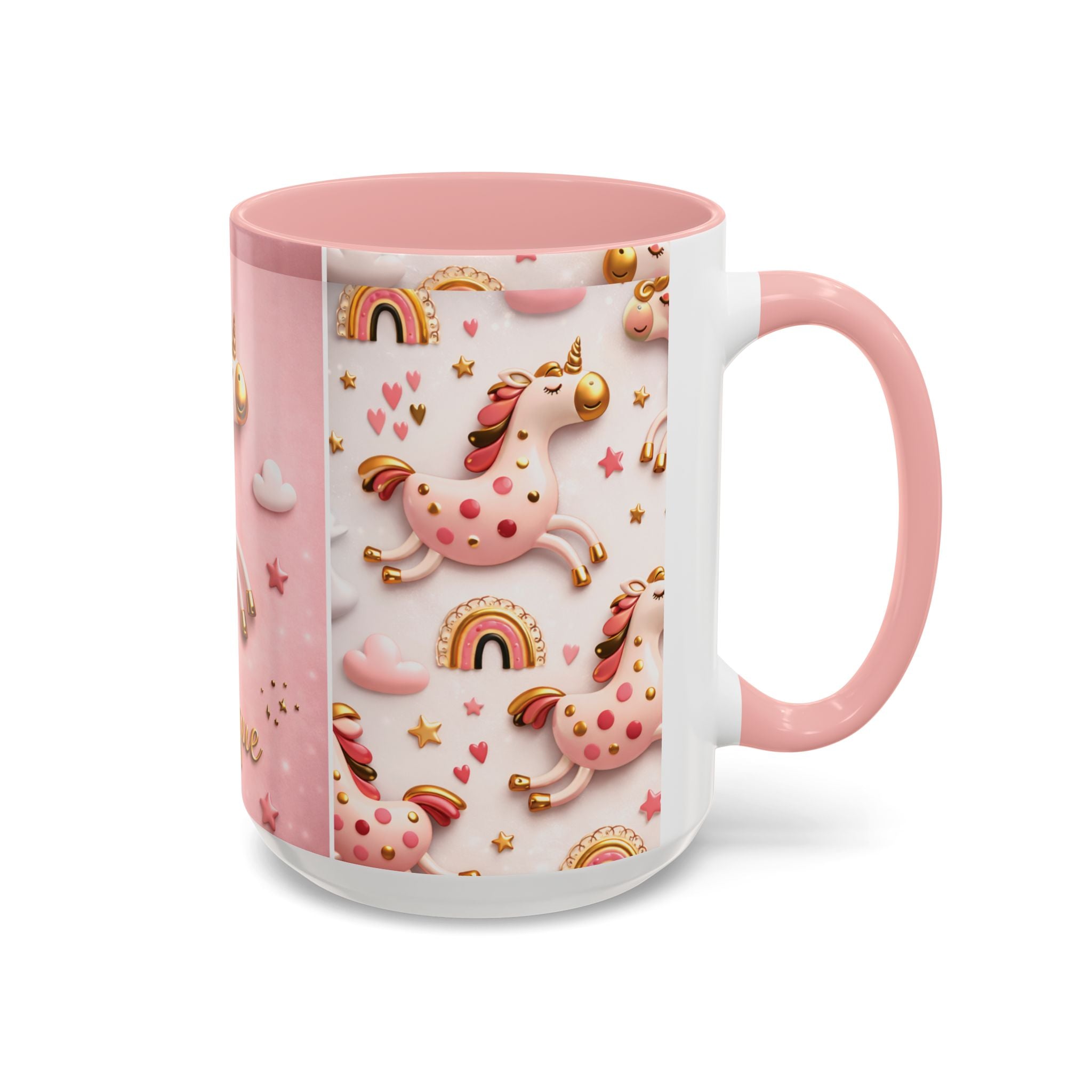 Unicorn 'Be Unique' Accent Coffee Mug – Pink 11/15oz