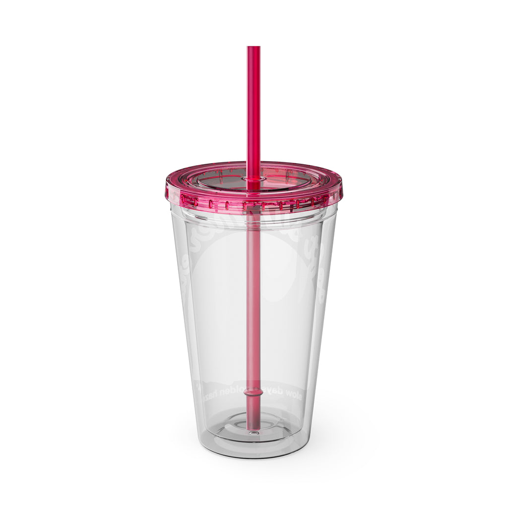 Soft Summer sunset beach drink illustration Tumbler