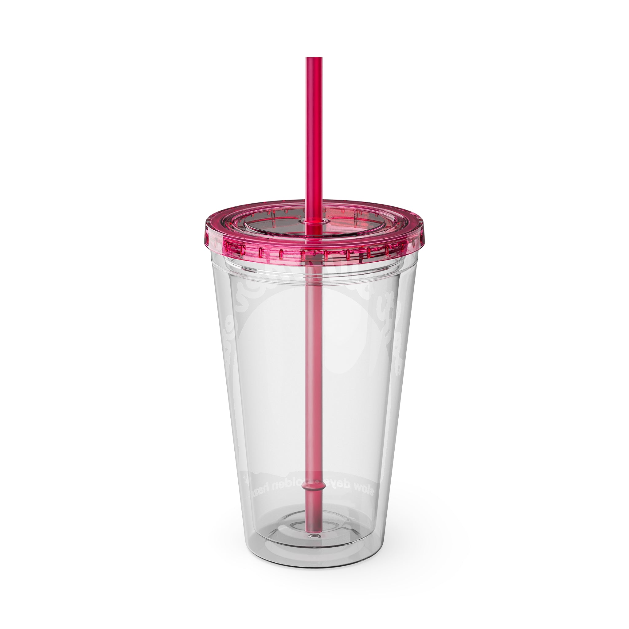Soft Summer sunset beach drink illustration Tumbler