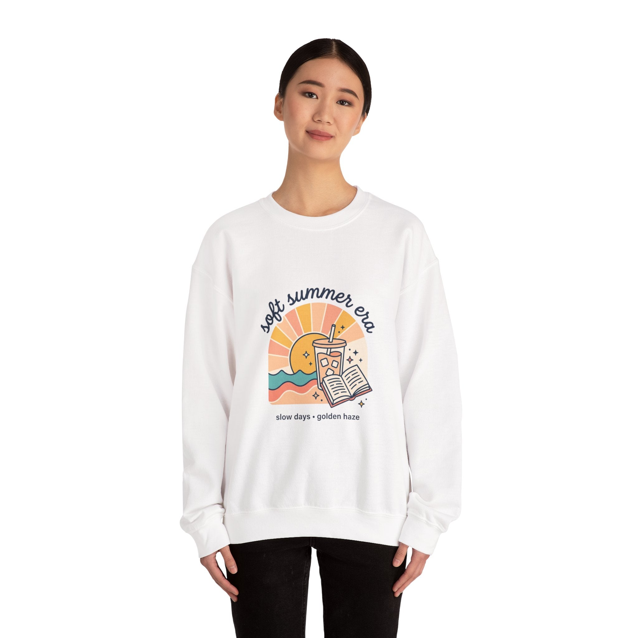 soft summer tea sweatshirt | summer aesthetic, pastel coastal vibes