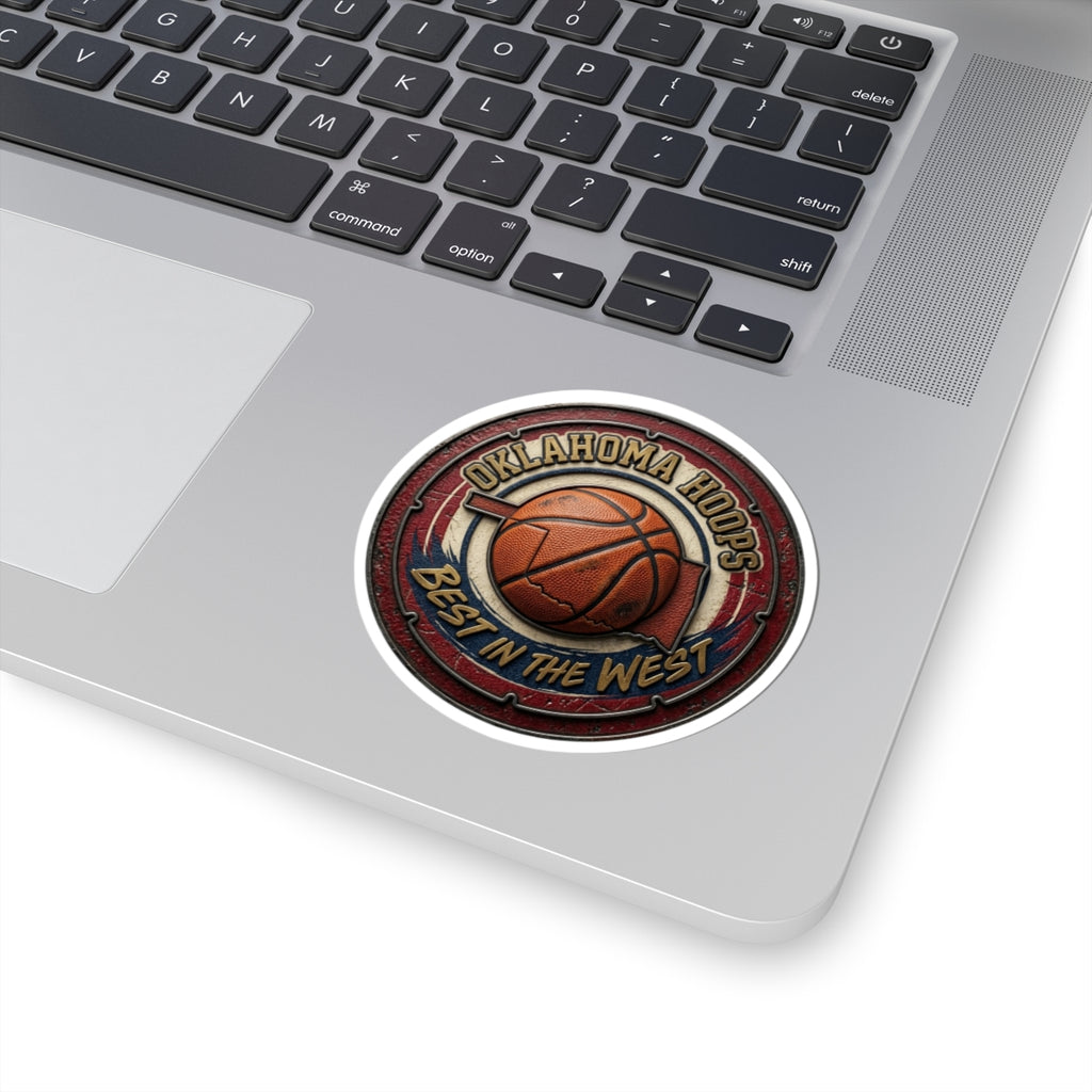 Oklahoma Hoops Kiss-Cut Sticker | Best in the West, vintage collegiate basketball