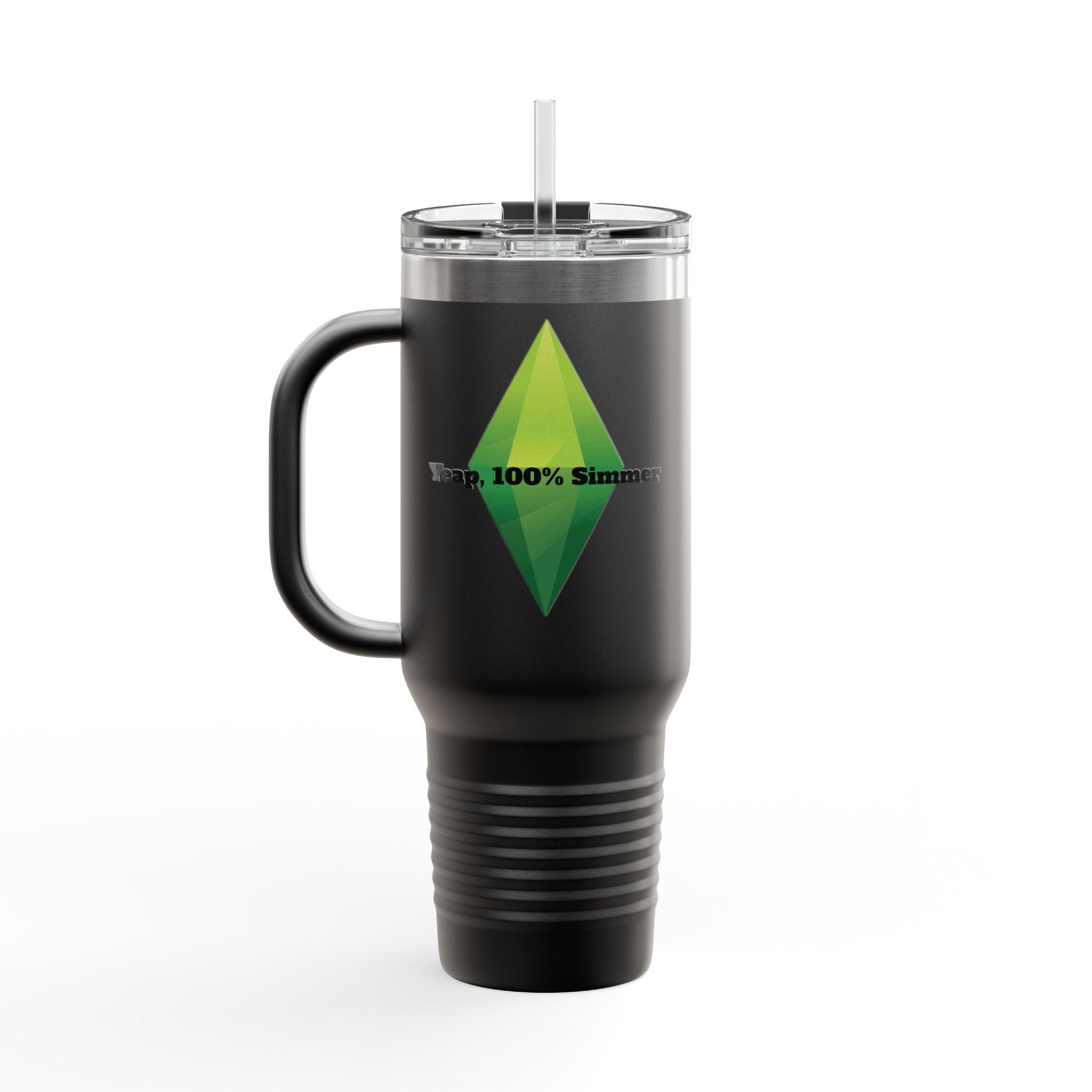 Sims Insulated Travel Mug, 40oz - Cozy & Stylish Gift for Travelers, Coffee Lovers - Large Hot Beverage Container, Thermal Cup, Portable Tea