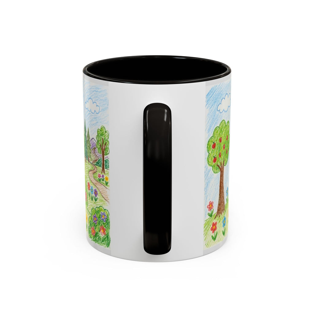 Crayon Family Home Drawing Mug | Colorful Ceramic Coffee Cup