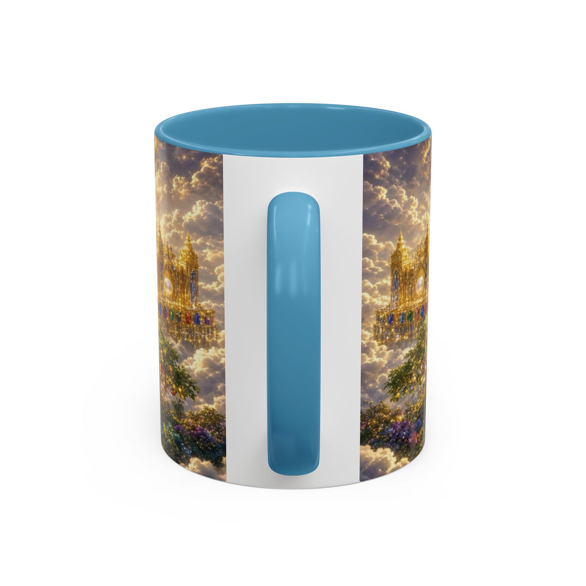 Heavenly City Christian Coffee Mug — Golden Celestial Paradise Design (11/15oz)
