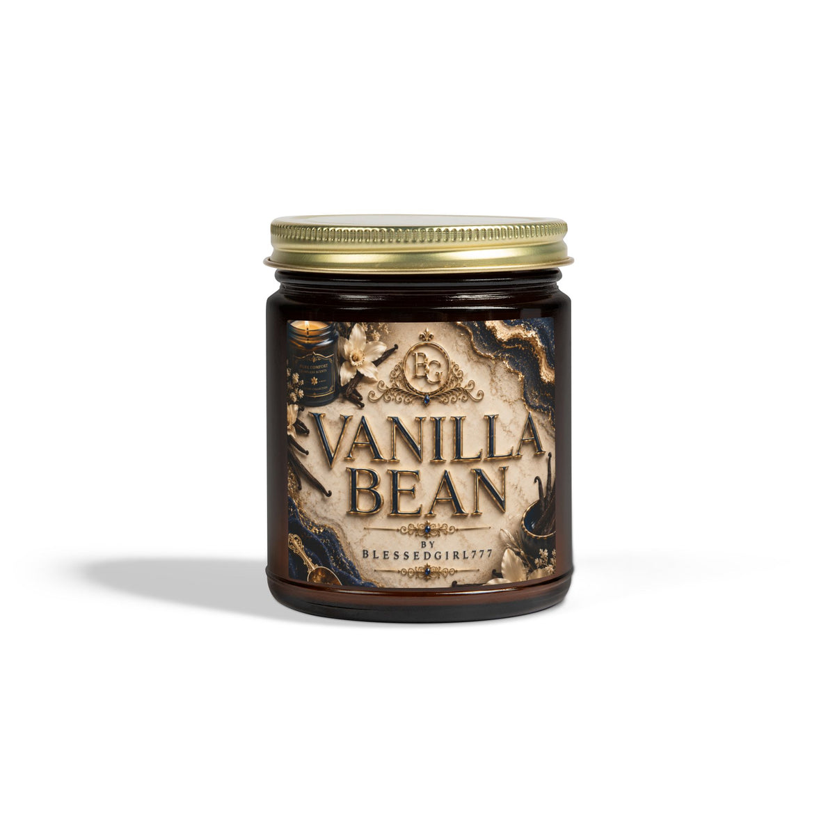 Vanilla Bean Coconut-Apricot Wax Candle (4oz & 9oz)
