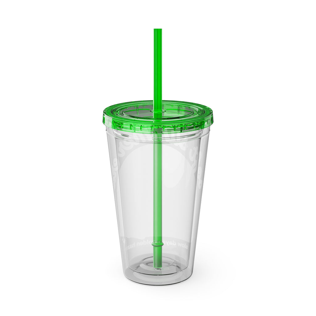 Soft Summer sunset beach drink illustration Tumbler