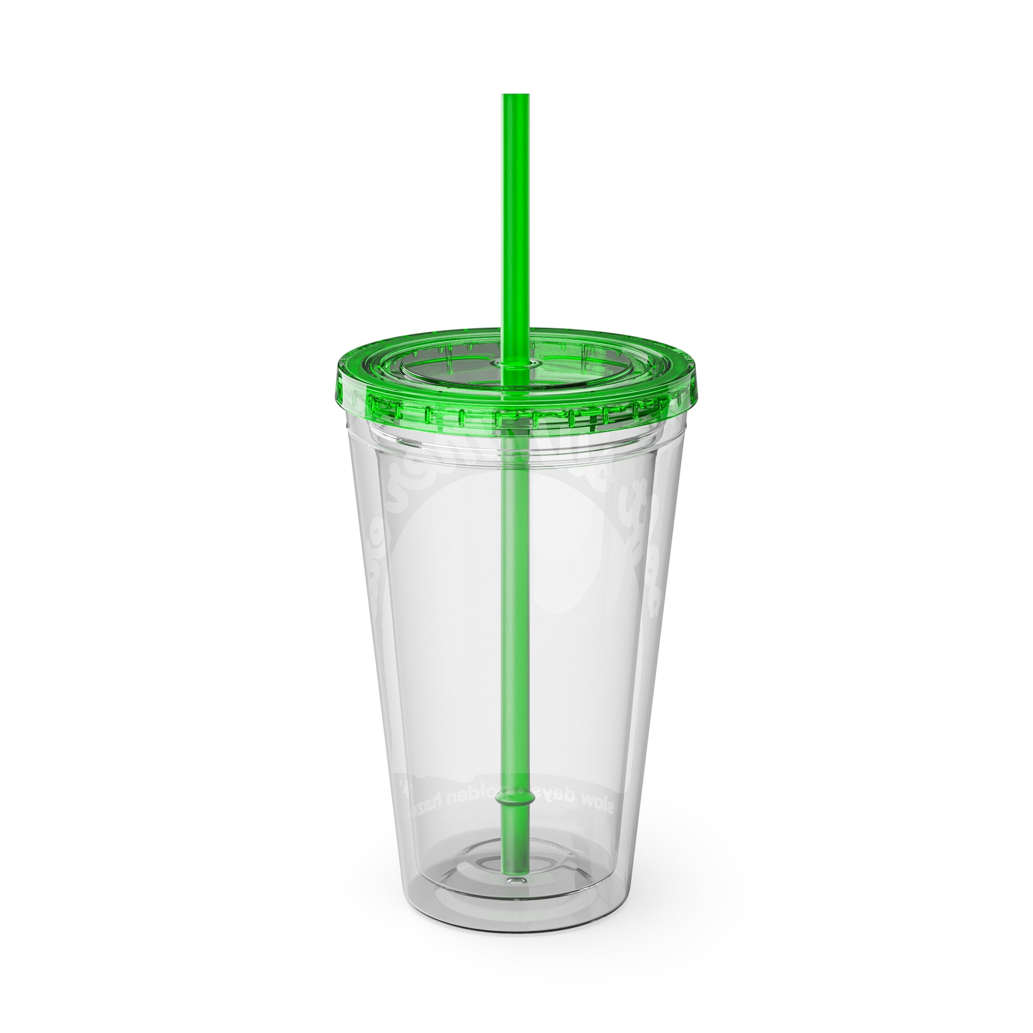 Soft Summer sunset beach drink illustration Tumbler