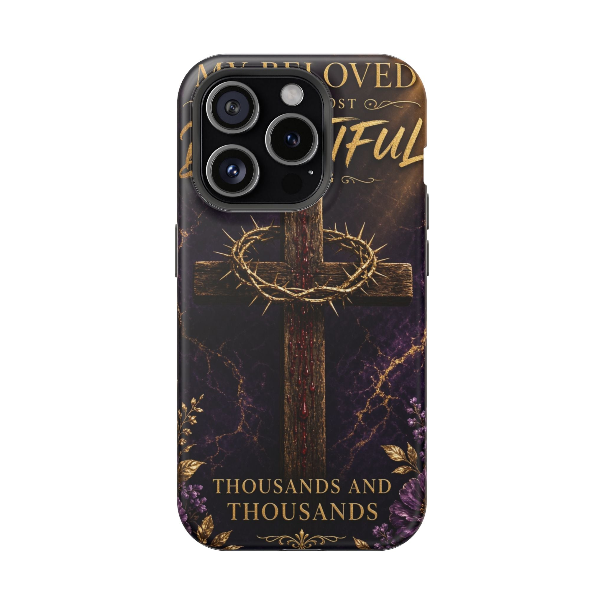 Christian Cross Magnetic Impact-Resistant Phone Case — "Beloved Most Beautiful" Scripture Design