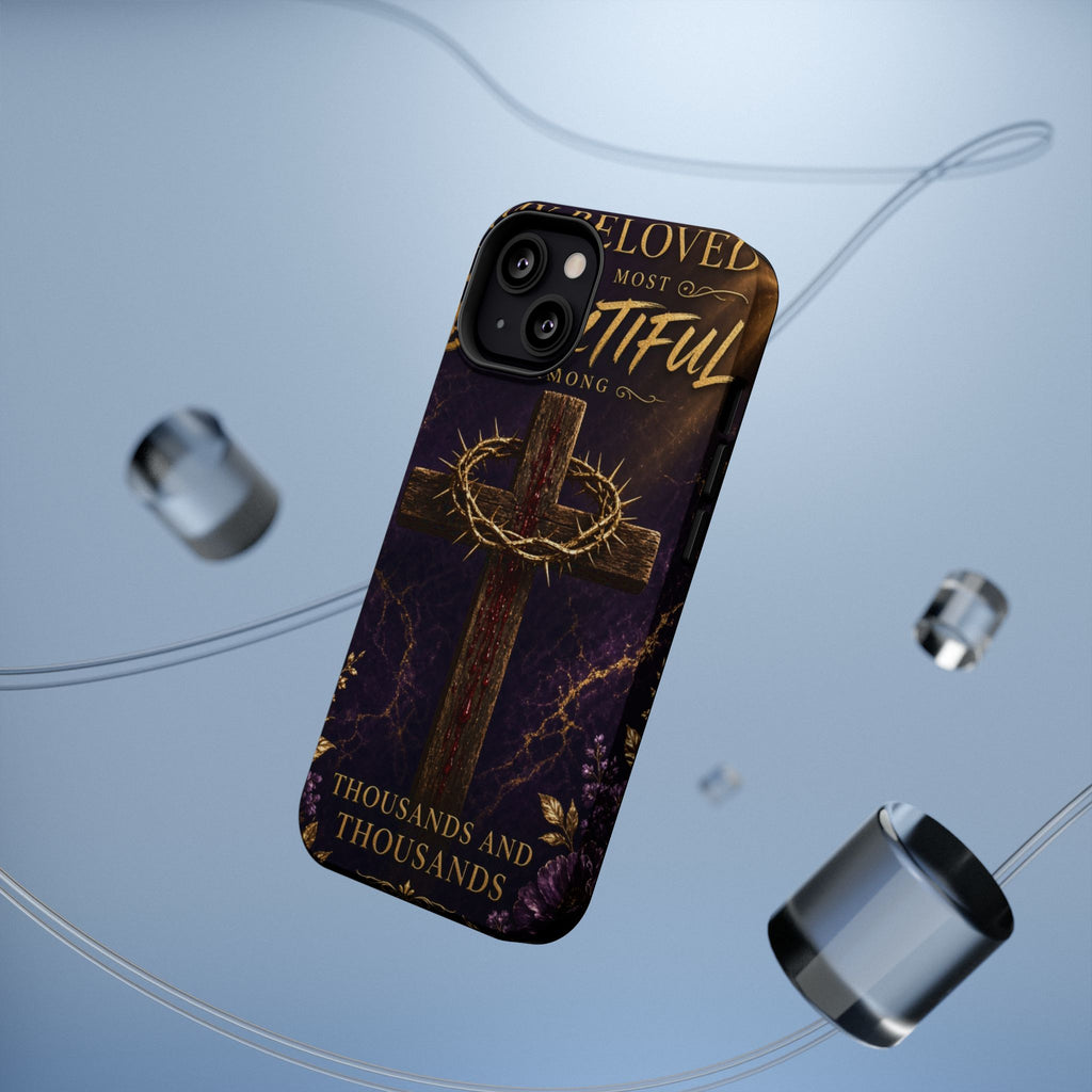 Christian Cross Magnetic Impact-Resistant Phone Case — "Beloved Most Beautiful" Scripture Design