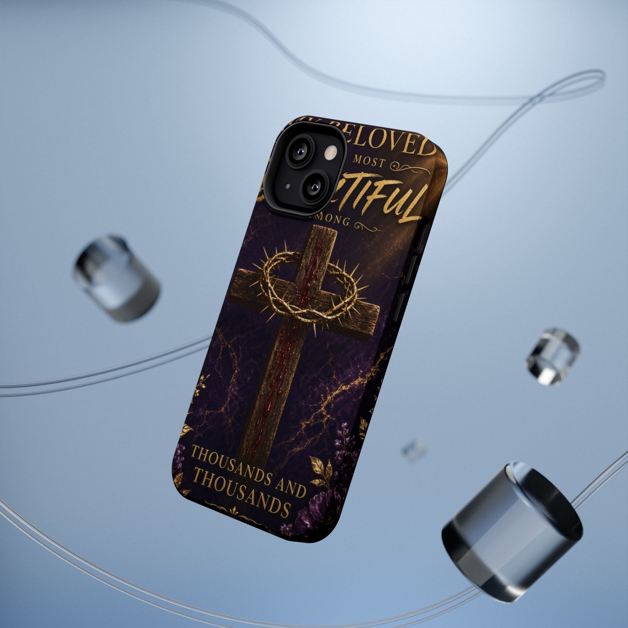 Christian Cross Magnetic Impact-Resistant Phone Case — "Beloved Most Beautiful" Scripture Design