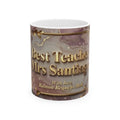 Best Teacher Mrs Santiago Mug | Floral Marble Personalized Ceramic