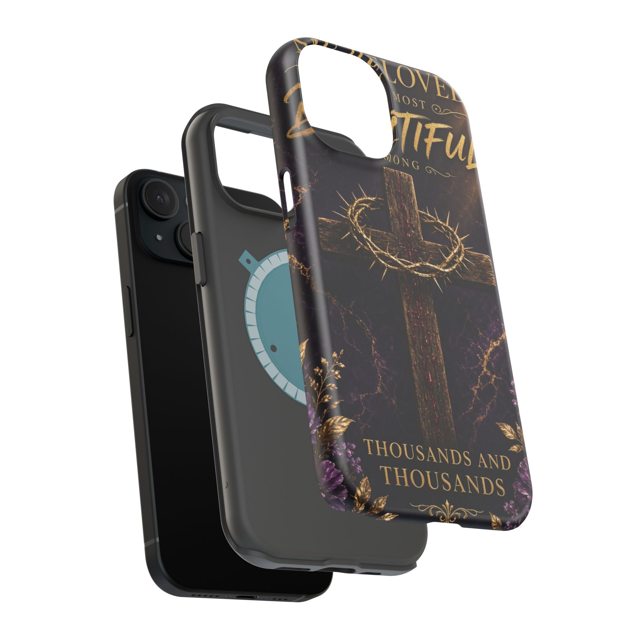 Christian Cross Magnetic Impact-Resistant Phone Case — "Beloved Most Beautiful" Scripture Design