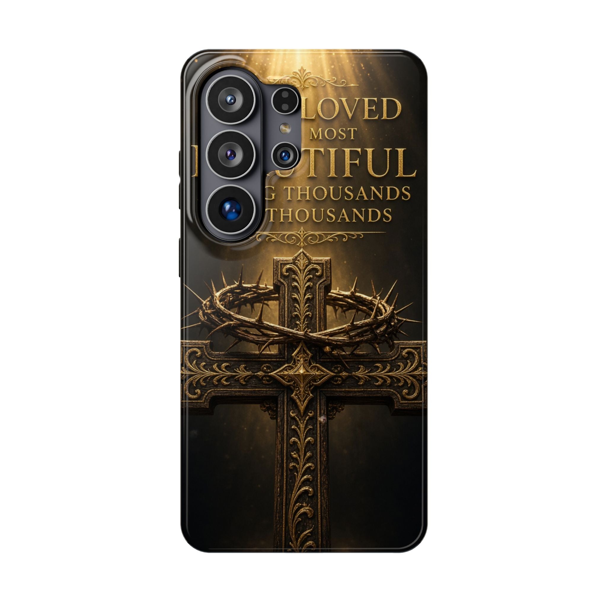 Magnetic Impact-Resistant Phone Case — "Most Beautiful" Cross with Crown of Thorns
