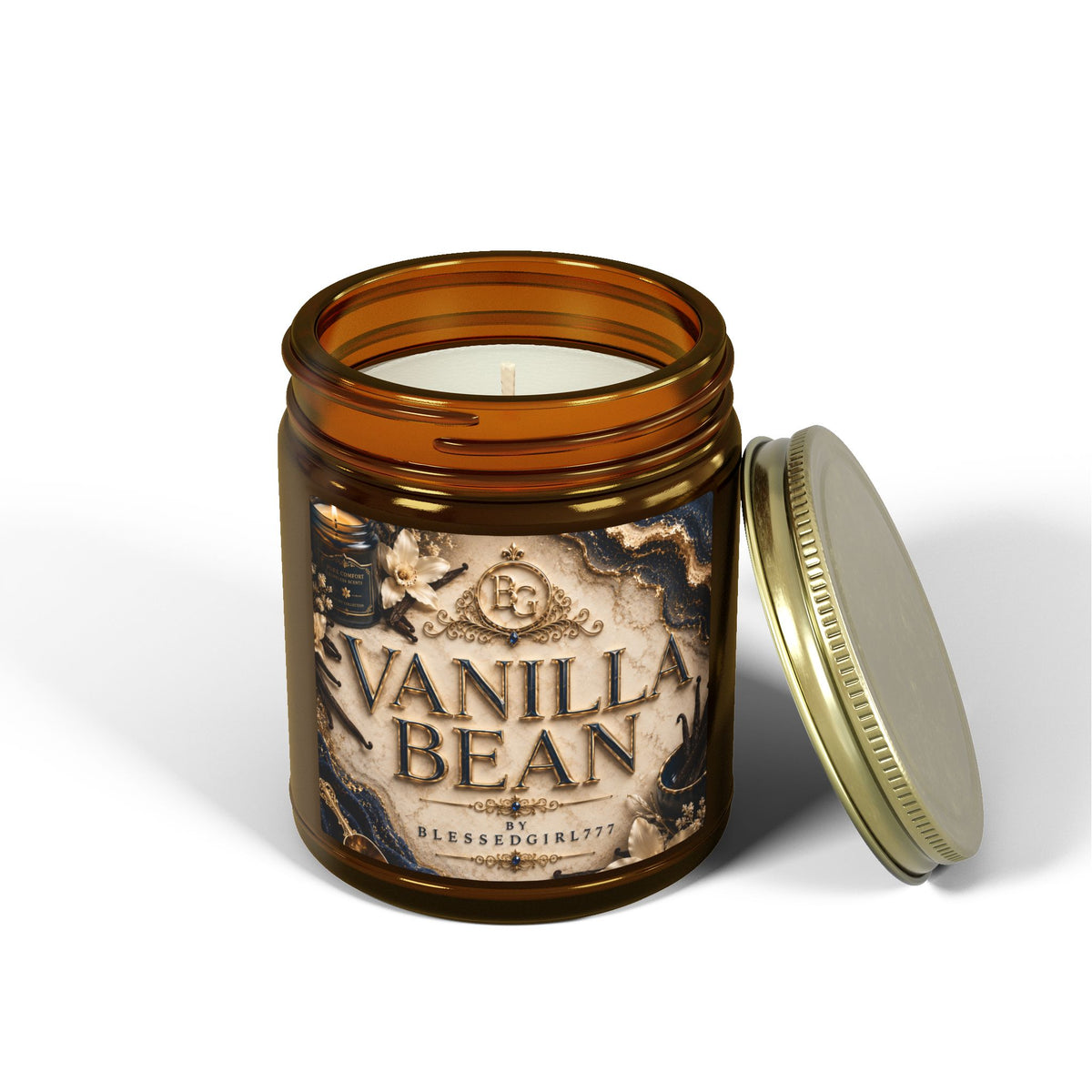 Vanilla Bean Coconut-Apricot Wax Candle (4oz & 9oz)
