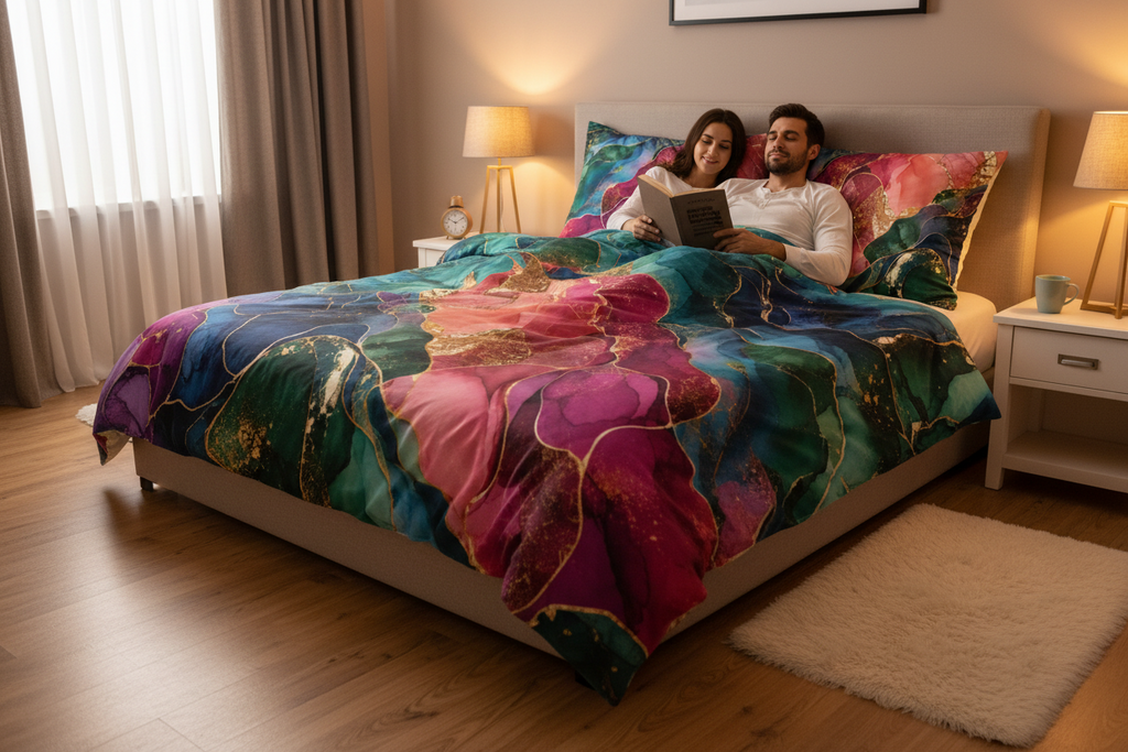 Daisy Field Cotton Bed Set – Floral Duvet Cover & Pillowcases