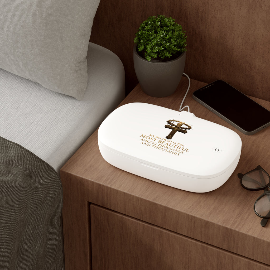 UV Phone Sanitizer & Wireless Charger — "My Beloved Is the Most Beautiful" Religious Design