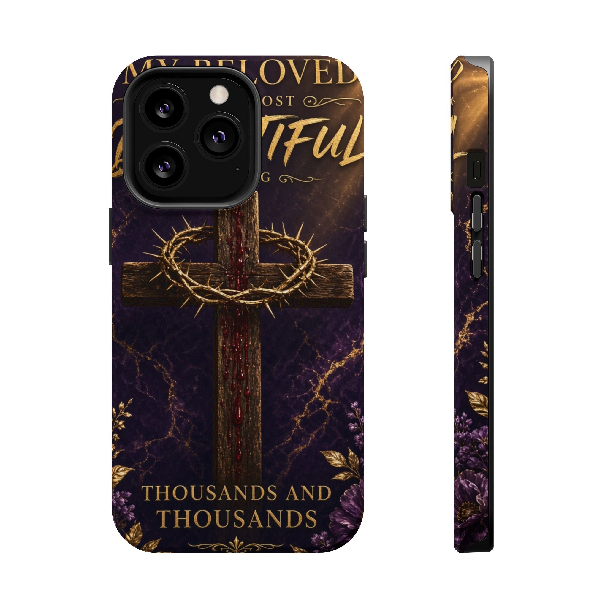 Christian Cross Magnetic Impact-Resistant Phone Case — "Beloved Most Beautiful" Scripture Design