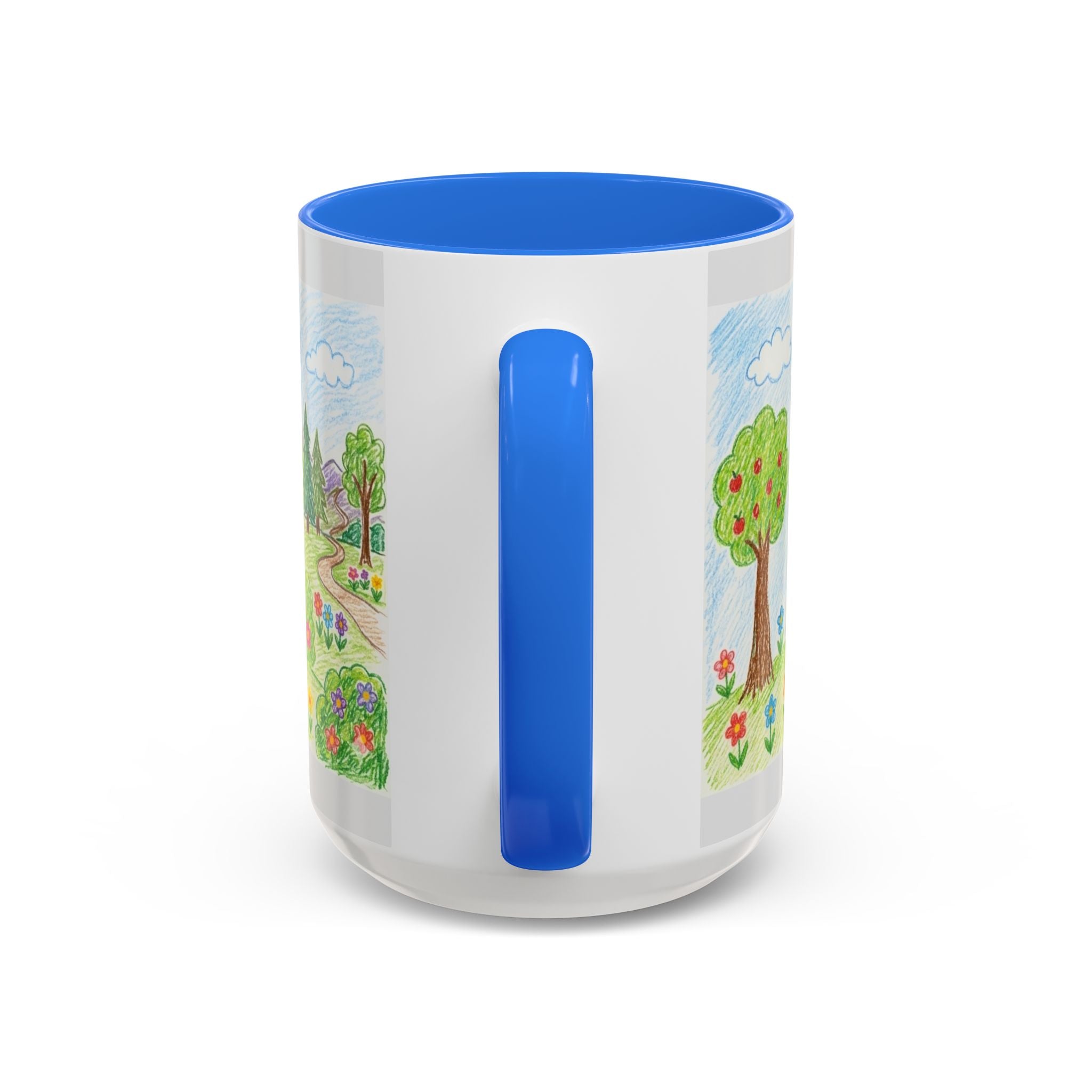 Crayon Family Home Drawing Mug | Colorful Ceramic Coffee Cup