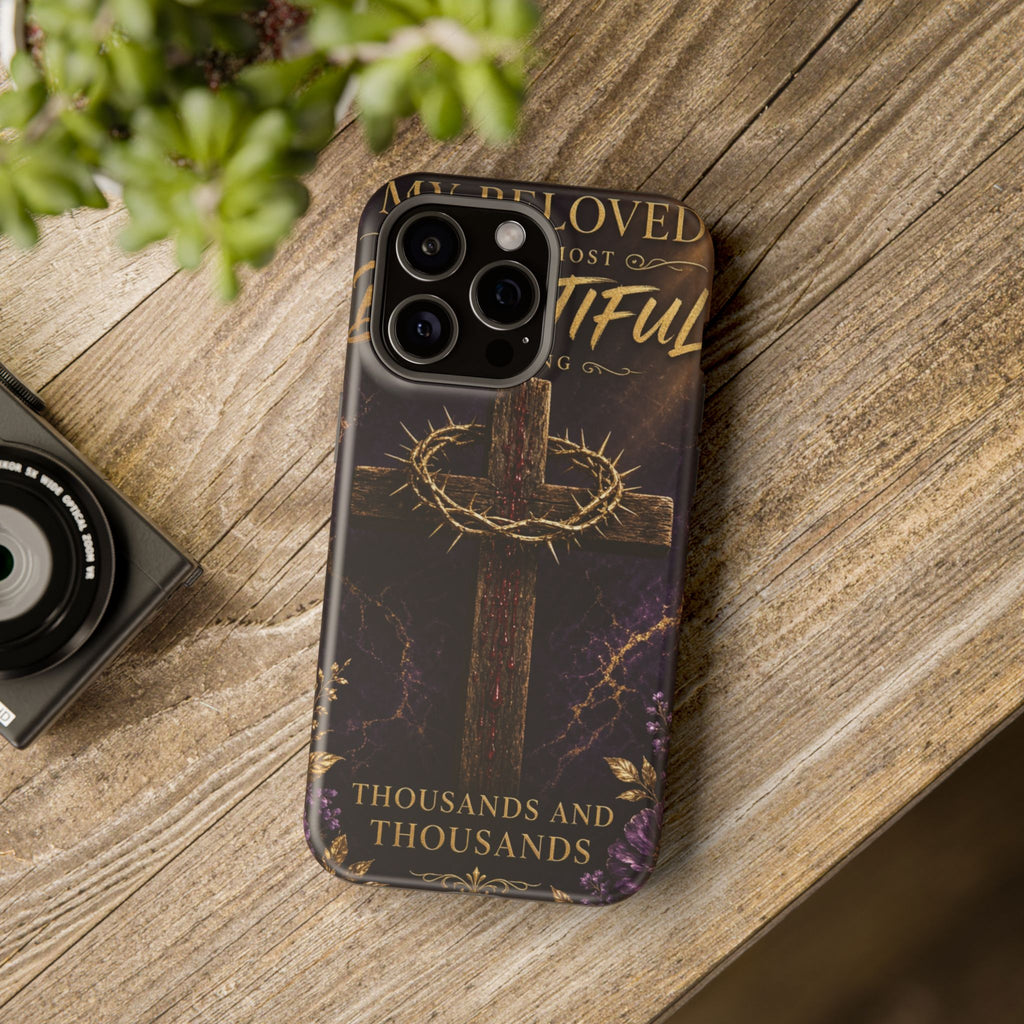 Christian Cross Magnetic Impact-Resistant Phone Case — "Beloved Most Beautiful" Scripture Design