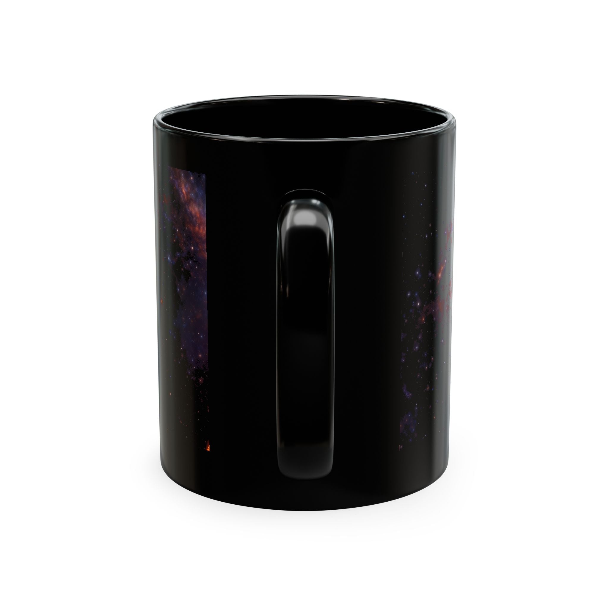 Cosmic Unity Mug — Fire & Ice Hands Galaxy Ceramic Coffee Cup