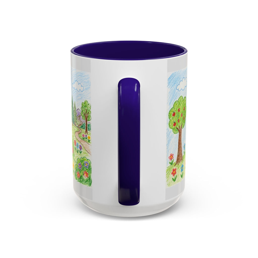 Crayon Family Home Drawing Mug | Colorful Ceramic Coffee Cup