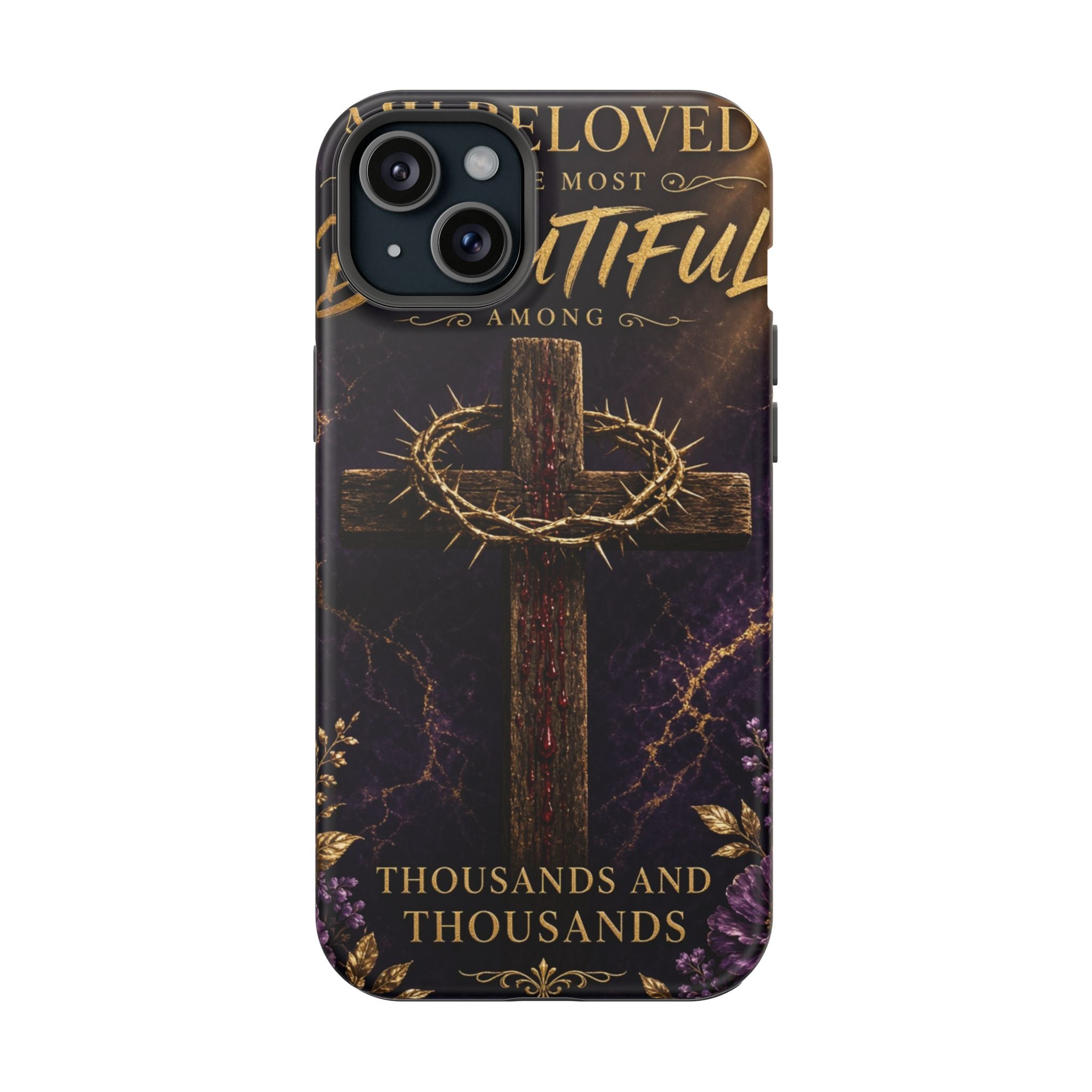 Christian Cross Magnetic Impact-Resistant Phone Case — "Beloved Most Beautiful" Scripture Design