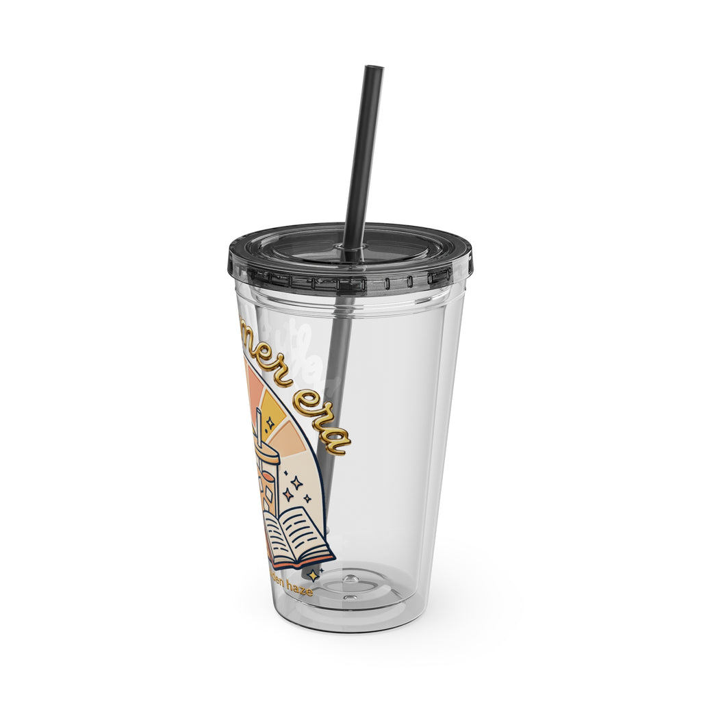 Soft Summer sunset beach drink illustration Tumbler