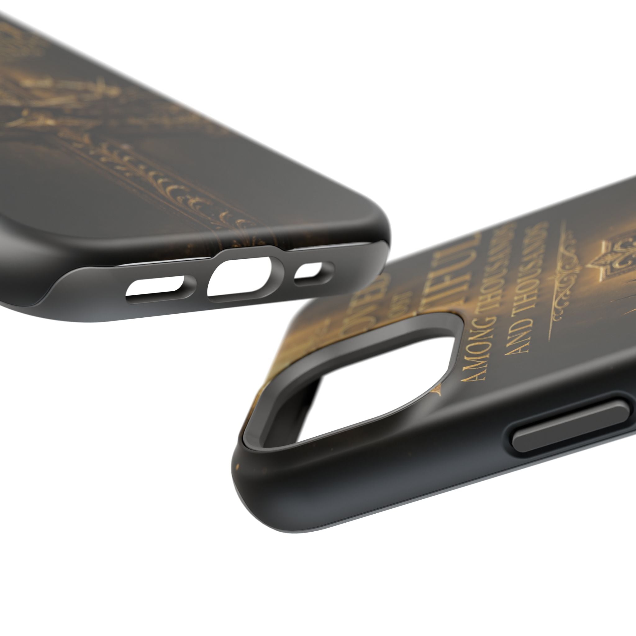 Magnetic Impact-Resistant Phone Case — "Most Beautiful" Cross with Crown of Thorns