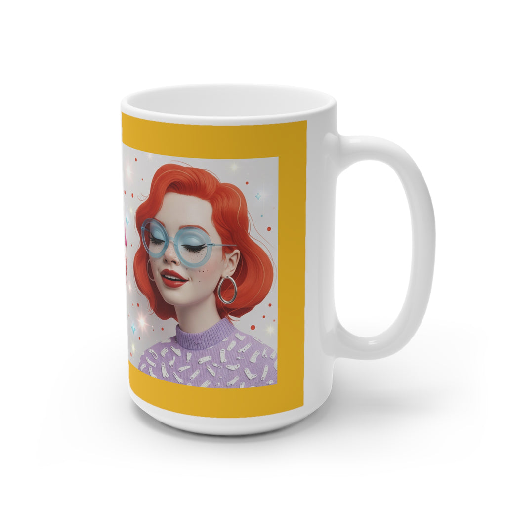 I'm Just a Girl Mug | Retro Glam Woman Illustration