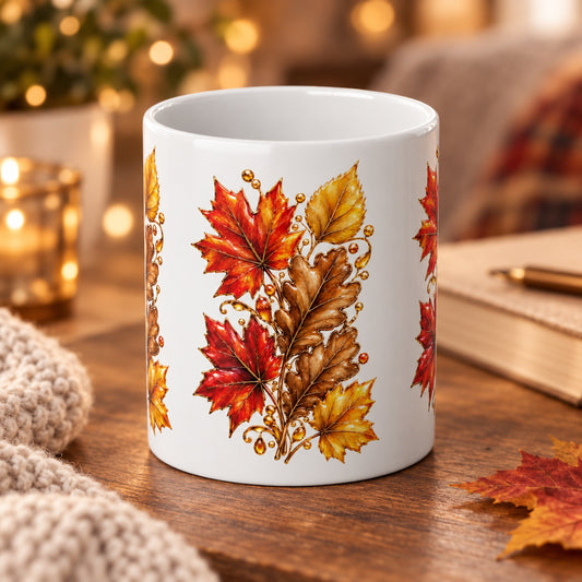 Autumn Maple Leaves 20 oz Ceramic Mug