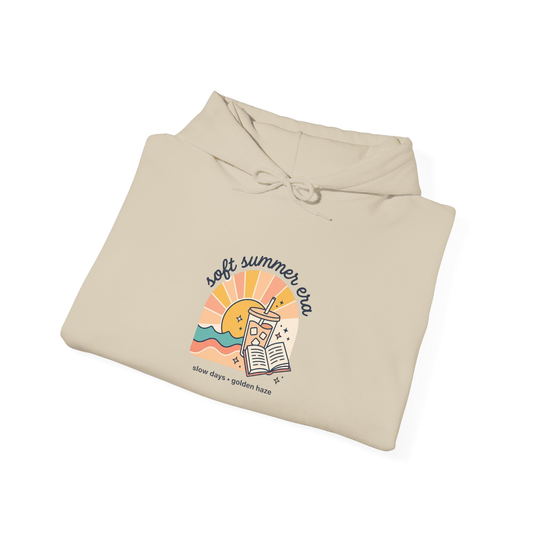 Sunny Retro Beach Scene Hoodie | summer aesthetic, coastal vibes