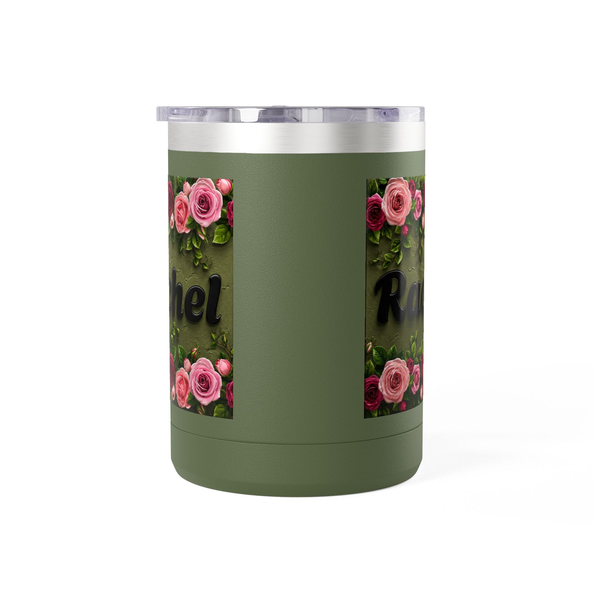 Personalized Rachel Floral 15oz Travel Mug — Insulated Coffee Tumbler